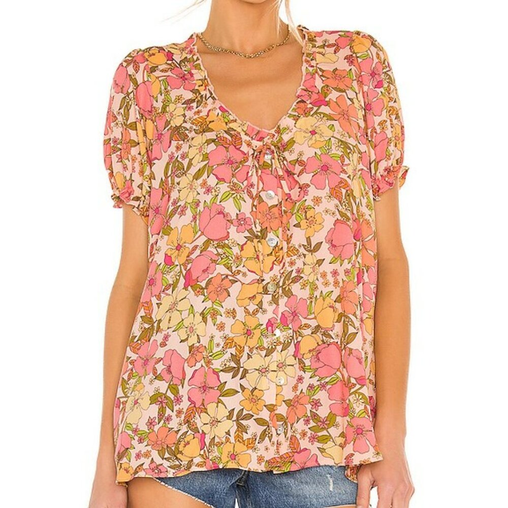 Brunch Top in Pretty Poppy